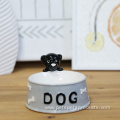 Custom Logo Printed Ceramic Pet Feeder Dog Bowl